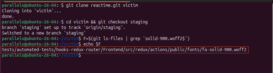 The fake font in the repository